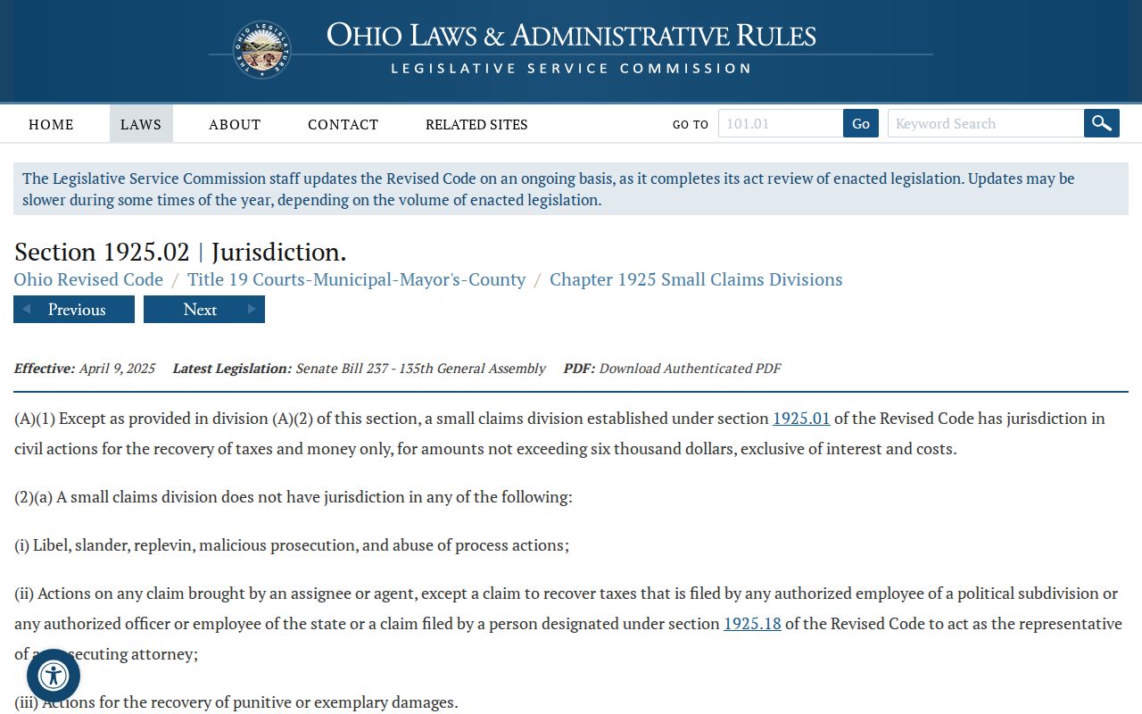 Wayne County civil docket Small Claims statutory limit