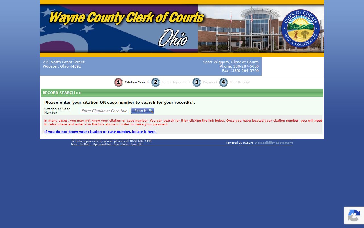 Wayne County traffic court records nCourt citation payment search